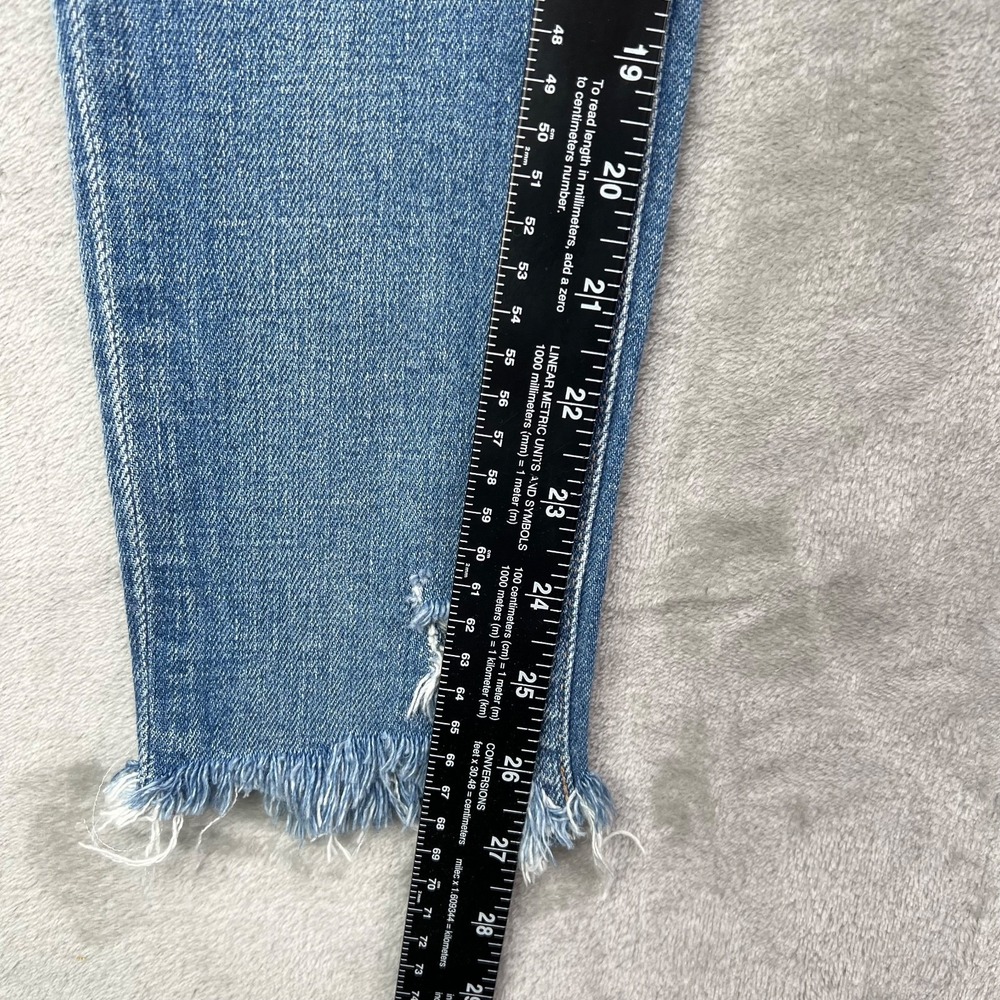 Moussy Vintage Jeans Women 24 Blue Diana Skinny Low Rise Made in Japan Denim New - Picture 10 of 16
